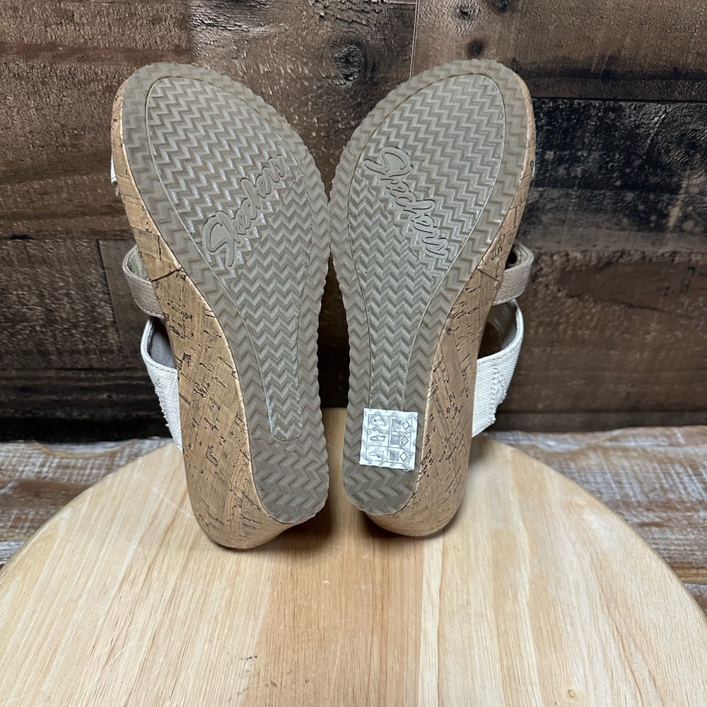 Skechers Women’s Natural Cali Beverlee Sail Away 2.5” Wedge Sandal 32953 Size 7 - Picture 7 of 8